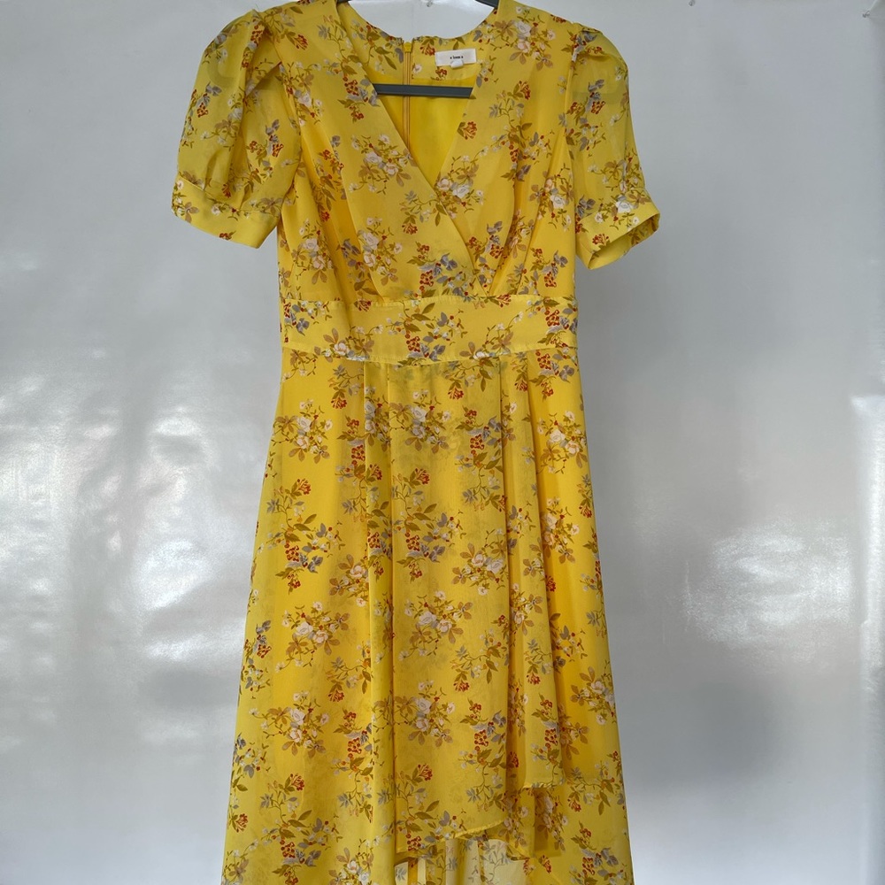 A Loves A yellow flower dress size Xs